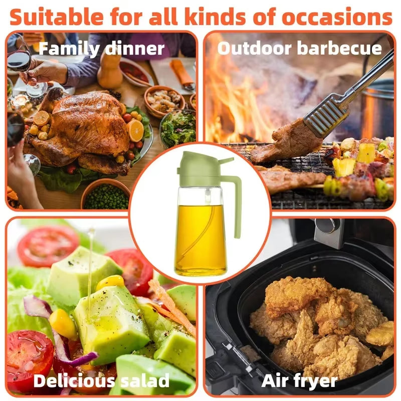 Mistify™ 500ml Olive Oil Spray Bottle – Precision Oil Dispenser for Cooking, Grilling & Baking
